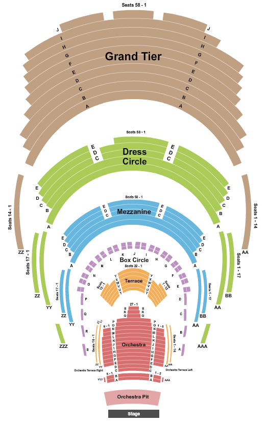 Winspear Opera House Hadestown Seating Chart